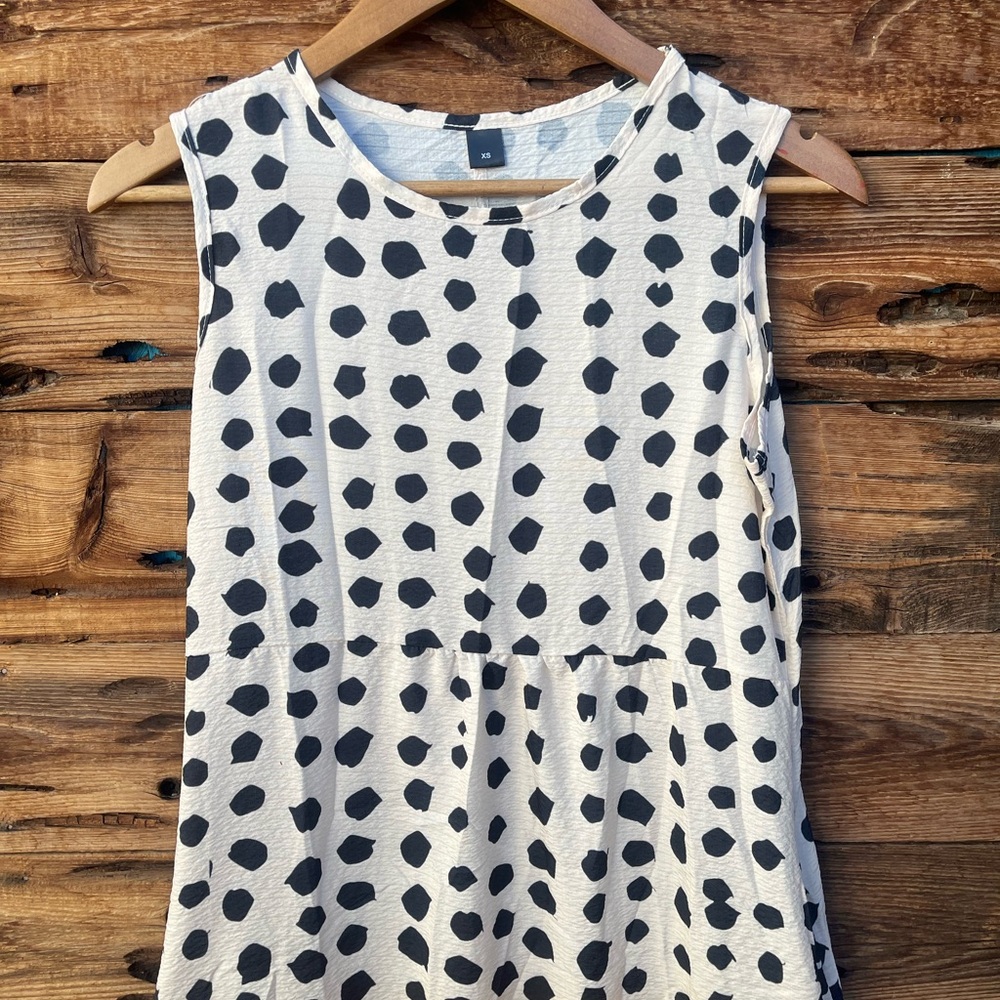 UNBRANDED | Polka Dot Sleeveless Maxi Dress - Yellow and White XS - Picture 2 of 4